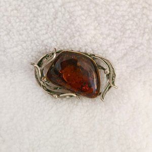 Vintage Baltic Sea Amber Brooch
